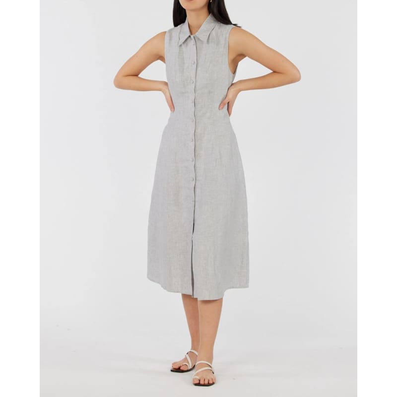 Vento Linen Dress | Cloud - Dress