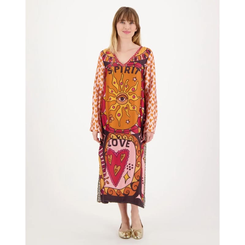 Violet V-Neck T Dress | Sunset - Dress