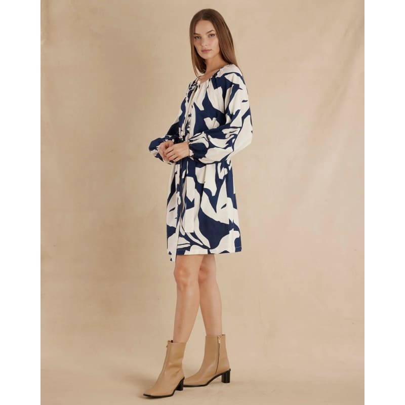 Zaffira Linen Tunic Mini Dress - Dress