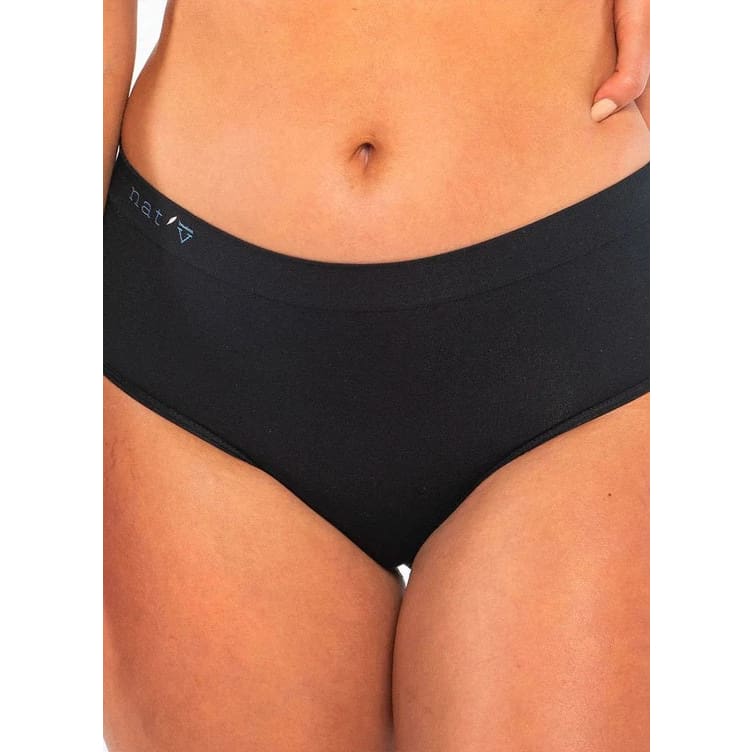 Classic Brief High Waisted Vintage Finish Black - Bottoms