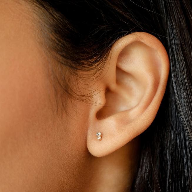 14k Gold Birthstone Single Earring March - Jewellery