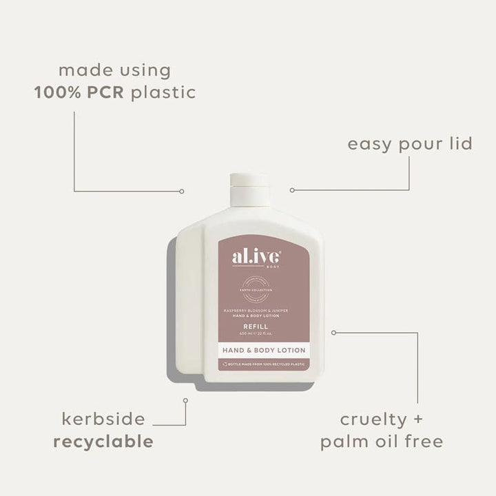 650ml Lotion Refill | Raspberry Blossom & Juniper - General