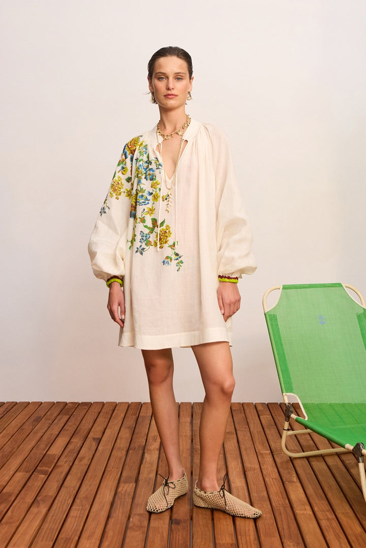 Phyllis Mini Dress | Cream
