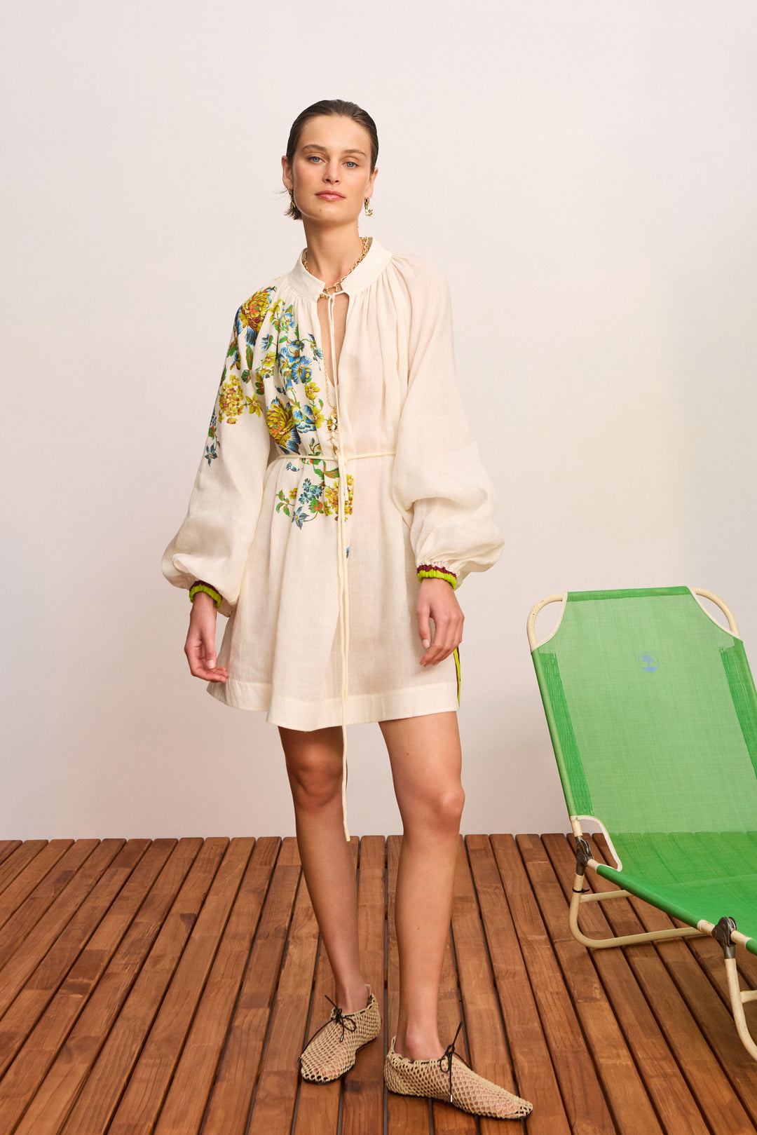Phyllis Mini Dress | Cream