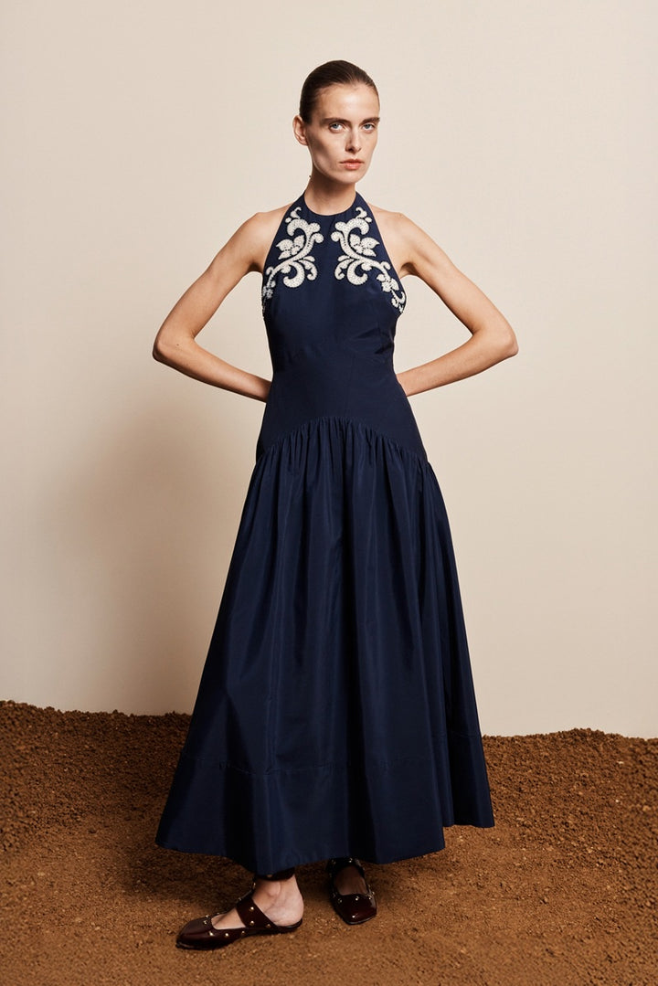 Dillon Applique Halter Gown