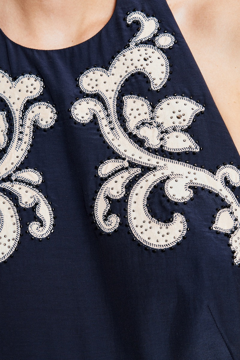 Dillon Applique Halter Gown