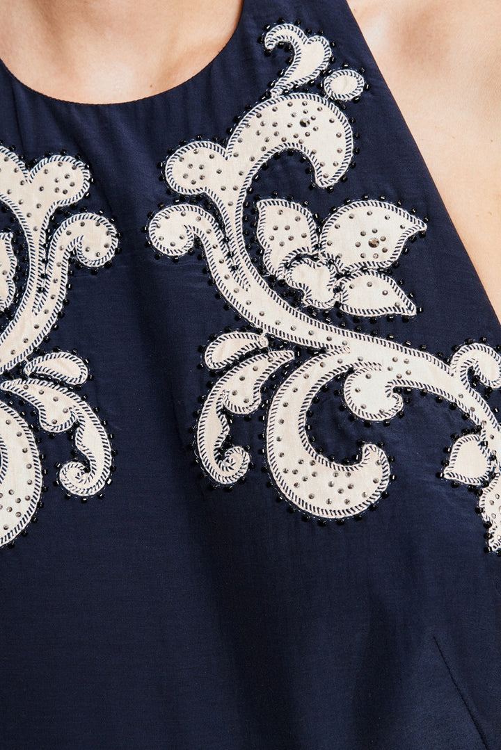Dillon Applique Halter Gown