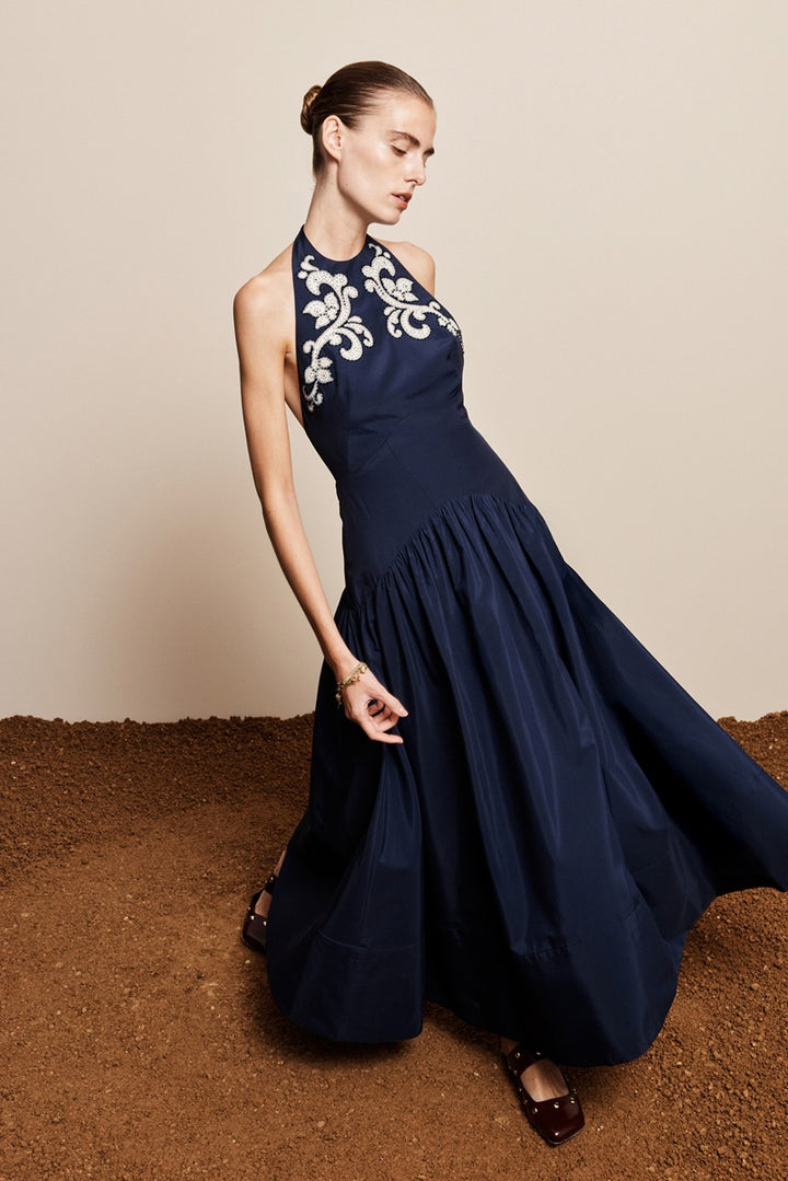 Dillon Applique Halter Gown