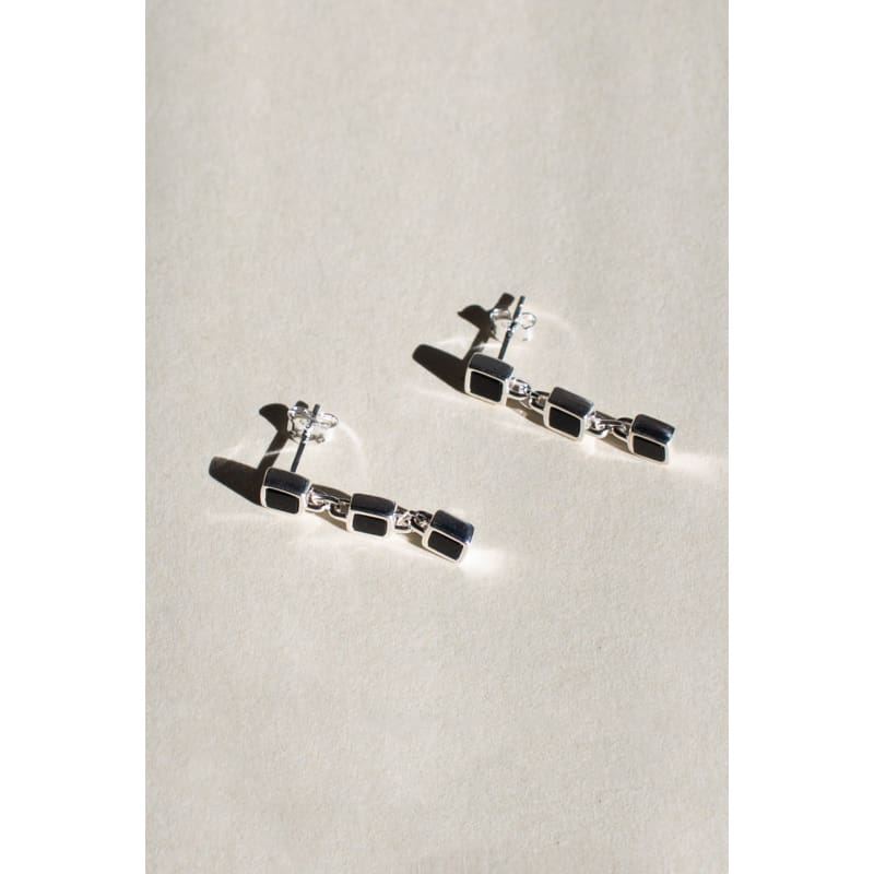925 Santiago Triple Drop Earrings Silver - Accessories