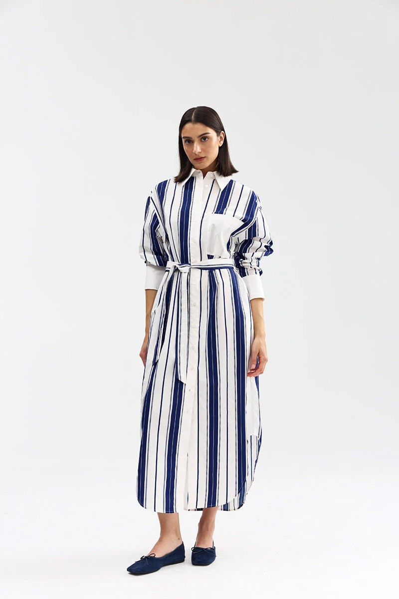 Buddy Shirtdress | Royal Stripe