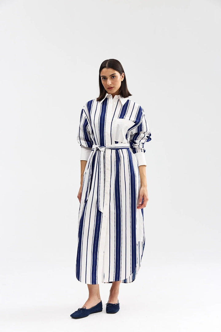Buddy Shirtdress | Royal Stripe
