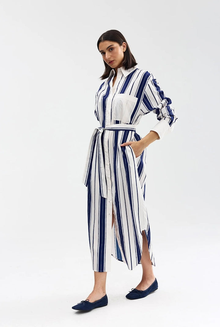 Buddy Shirtdress | Royal Stripe