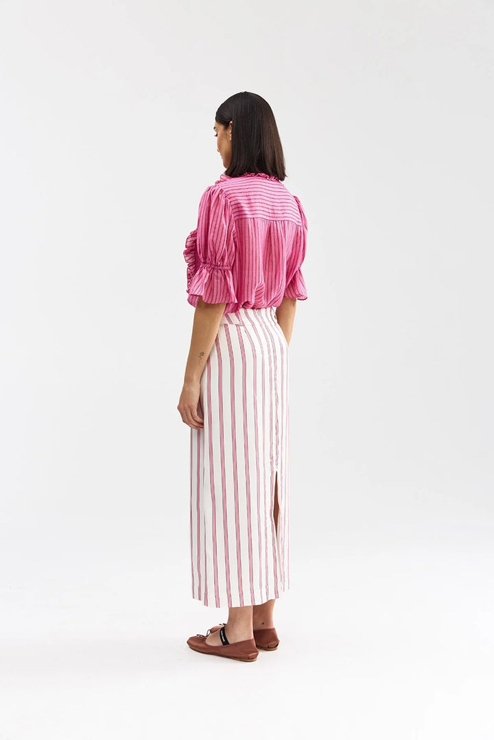 Leonie Blouse | Poppy Bark Stripe