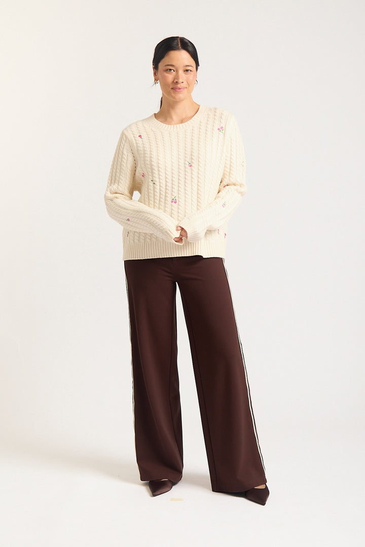 Rosette Sweater | Ivory