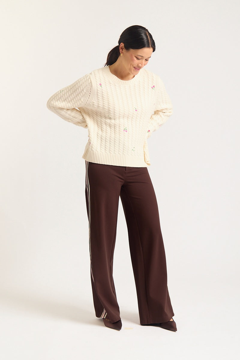 Rosette Sweater | Ivory