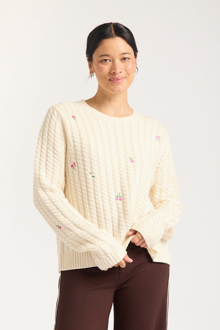 Rosette Sweater | Ivory