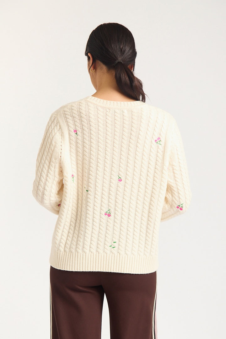 Rosette Sweater | Ivory