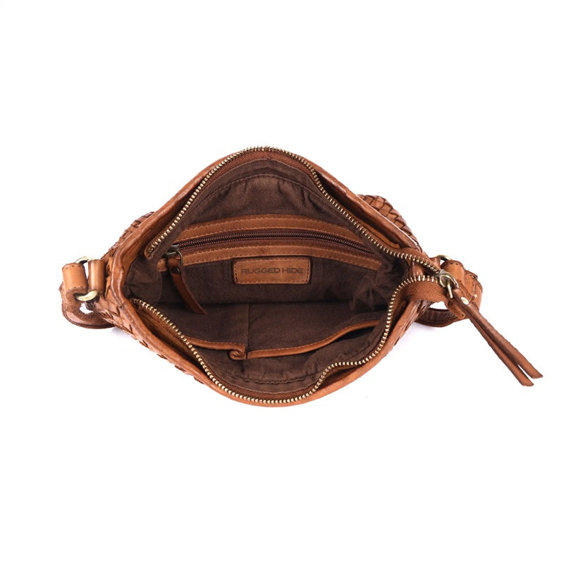 Angelica Woven Crossbody Bag | Oak