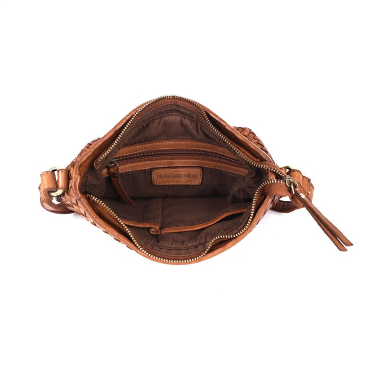Angelica Woven Crossbody Bag | Oak