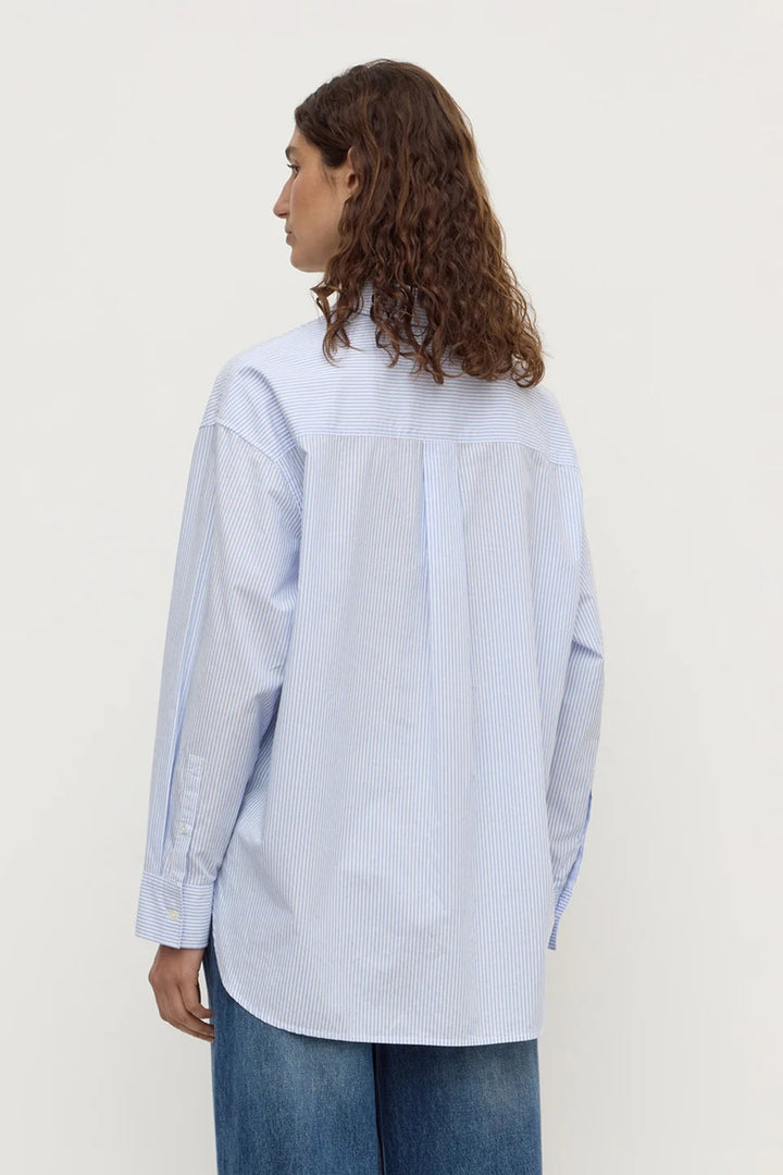 Avoca Stripe L/S Shirt | Blue & White Stripe