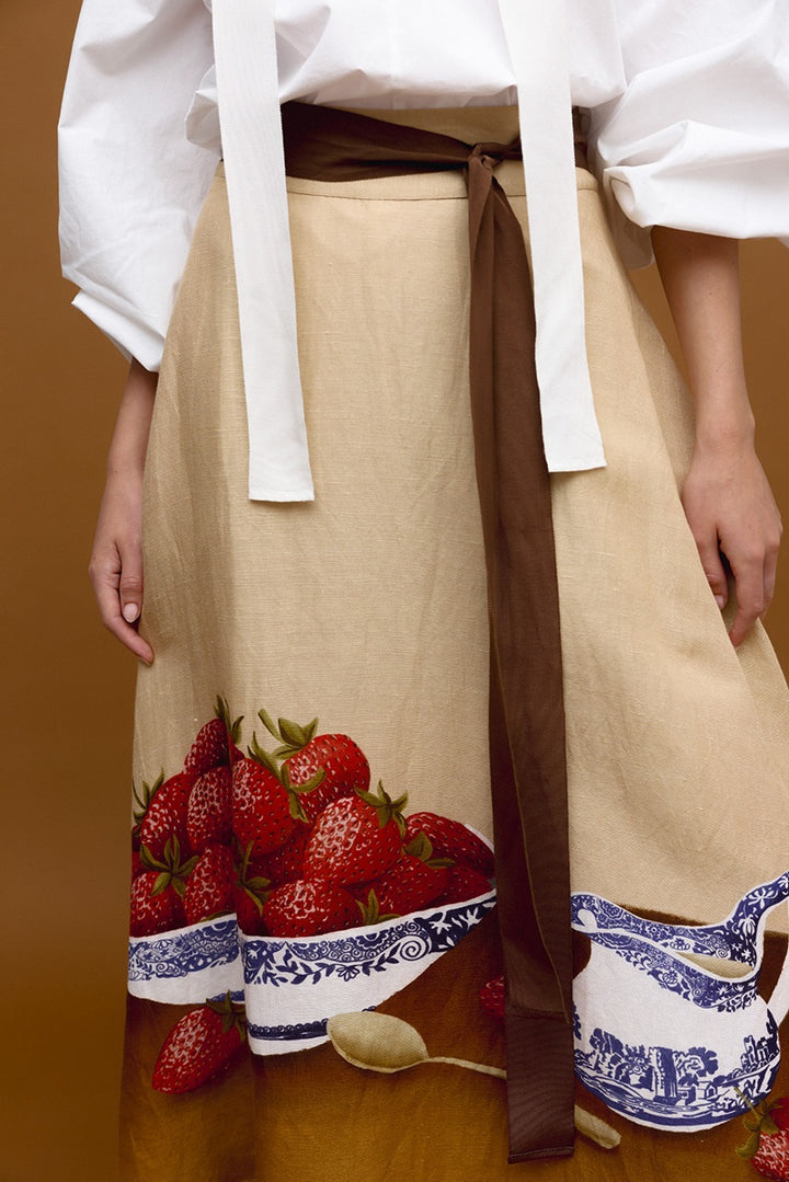 Strawberries & Cream Maxi Skirt