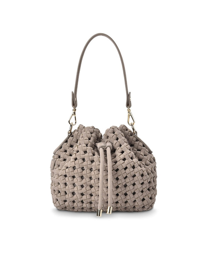Box Weave Bucket Bag | Fawn