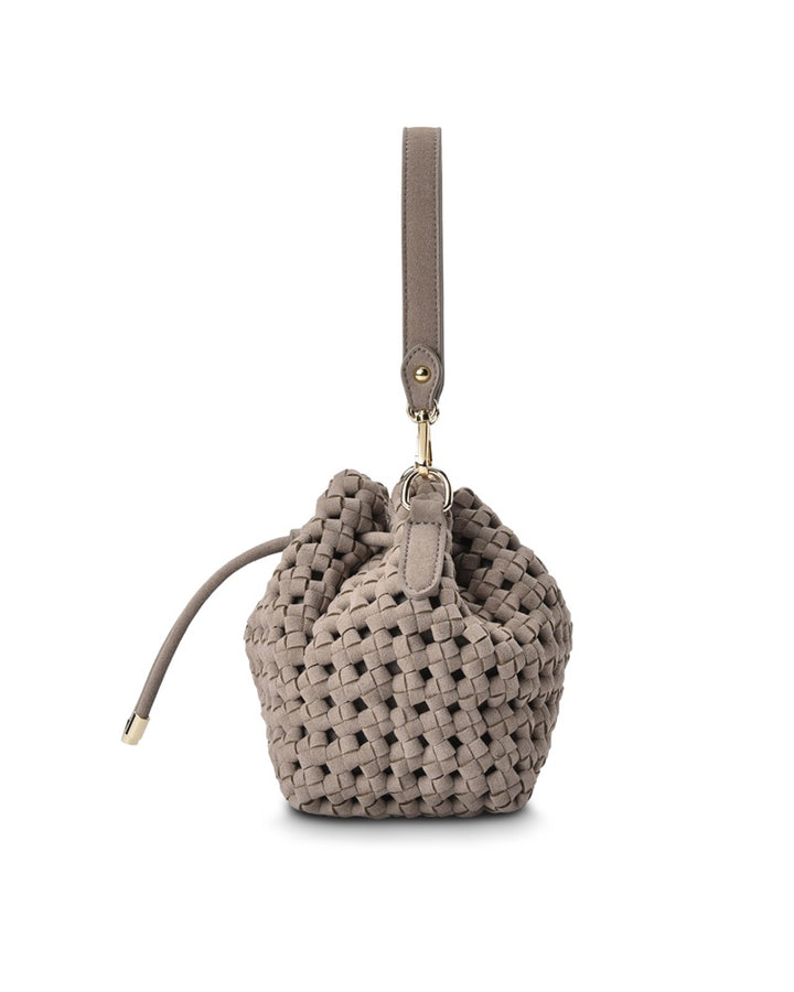 Box Weave Bucket Bag | Fawn