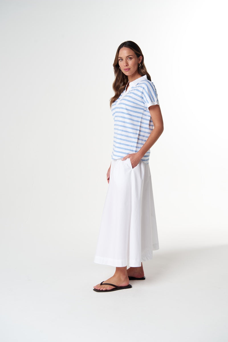 The Day Dream Polo White & Skyway Blue | C13020-26