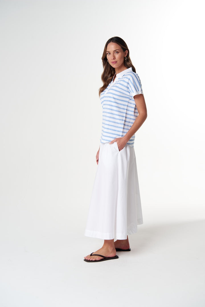 The Day Dream Polo White & Skyway Blue | C13020-26