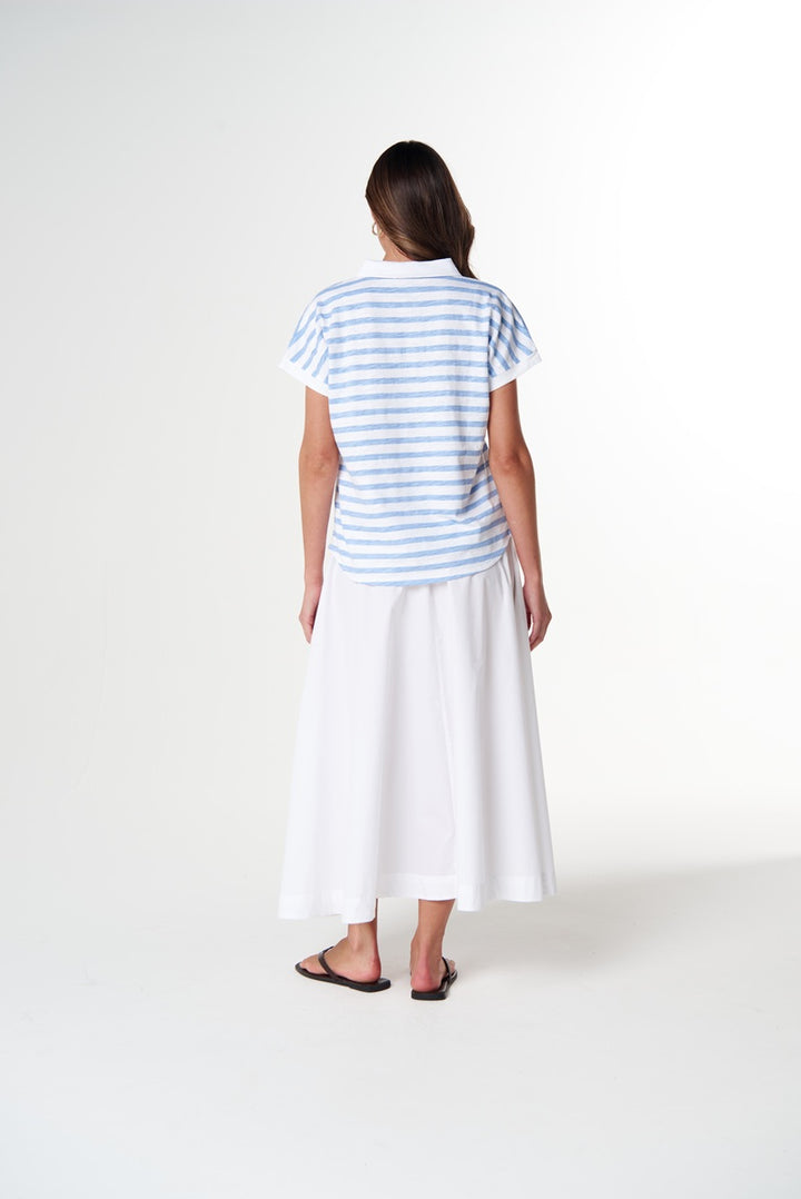 The Day Dream Polo White & Skyway Blue | C13020-26