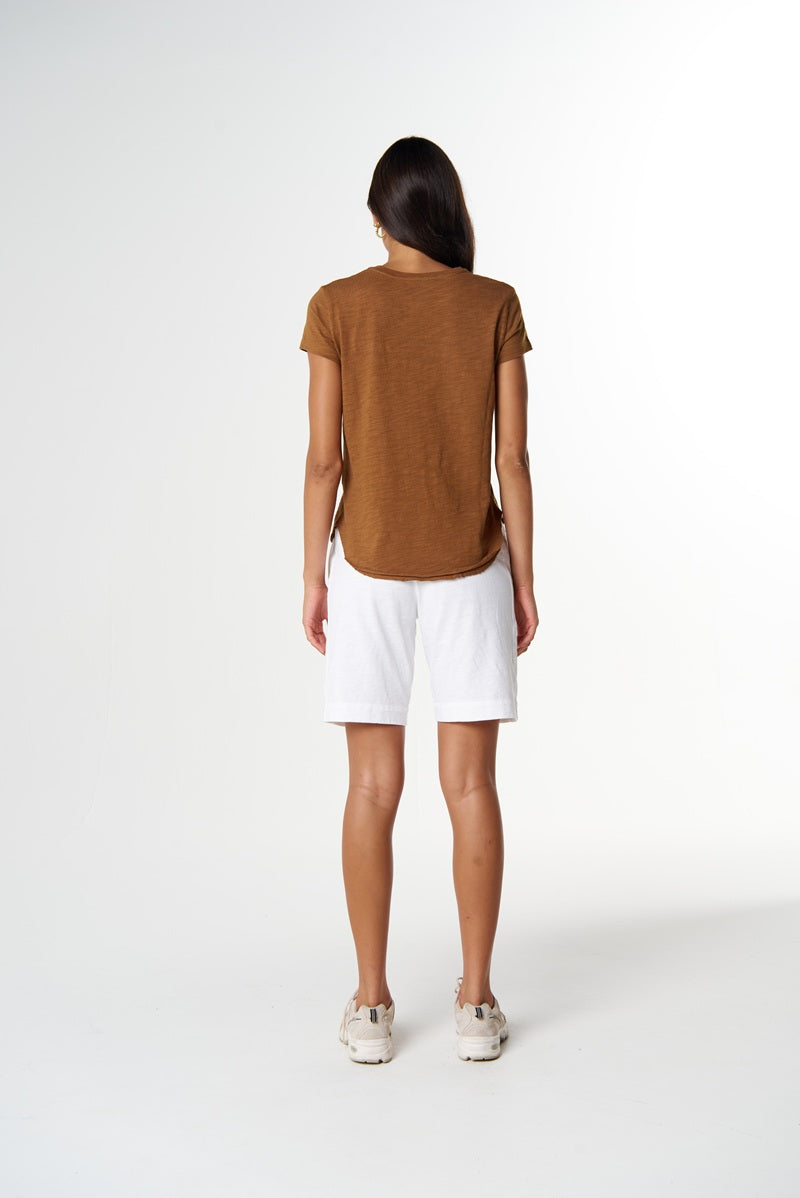 The Shaped Hem Tee Fox | C13023