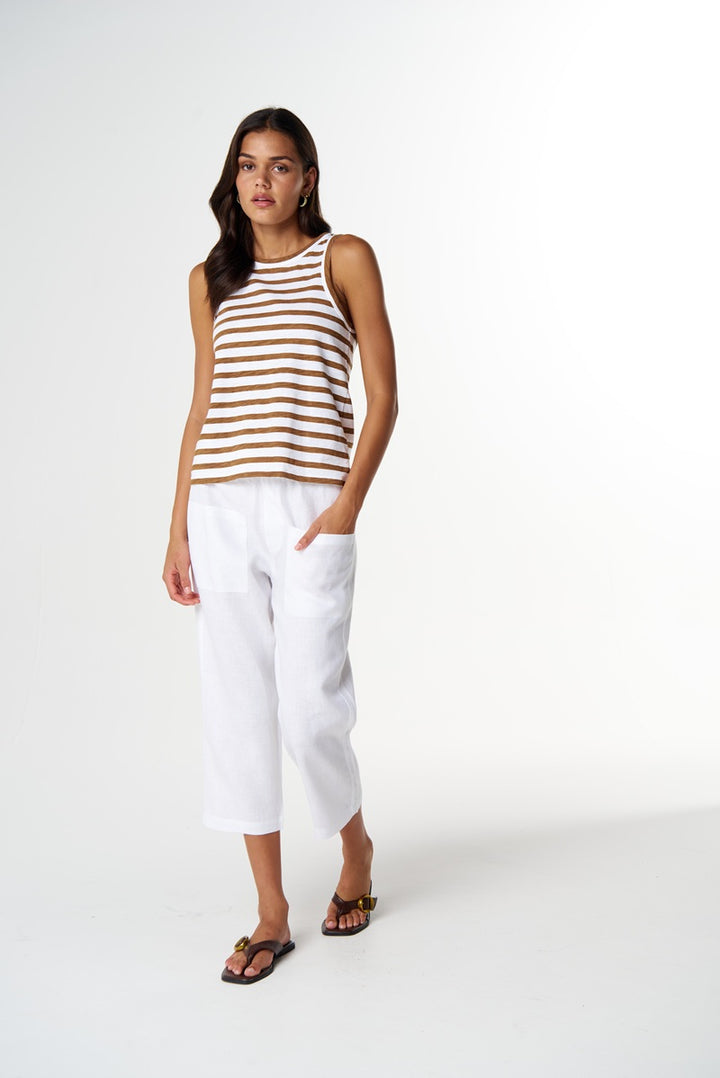 River Stripe Little Tank | White & Fox C1383-26