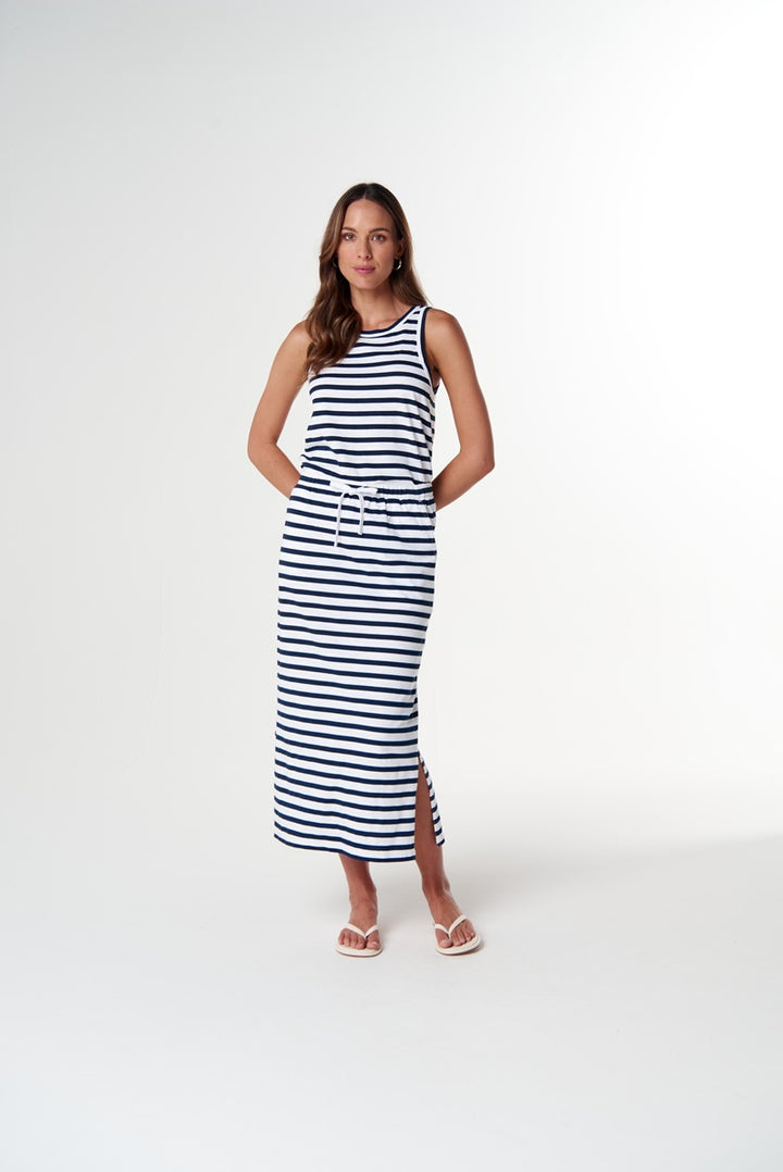 River Stripe Little Tank | White & Parisian C1383