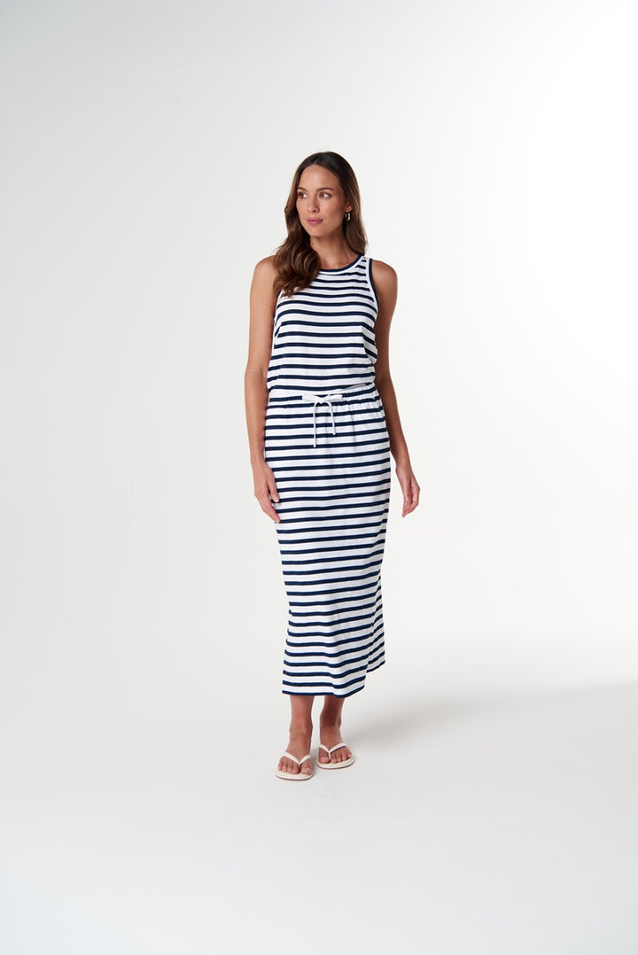River Stripe Little Tank | White & Parisian C1383