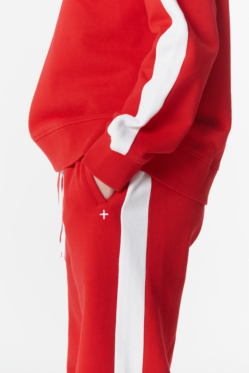 Track Stripe Trackie Pant | Salsa & White C1568