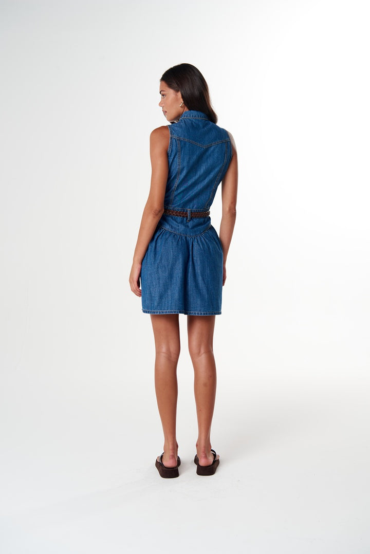Worker Denim Dress | Light Wash Denim C1652