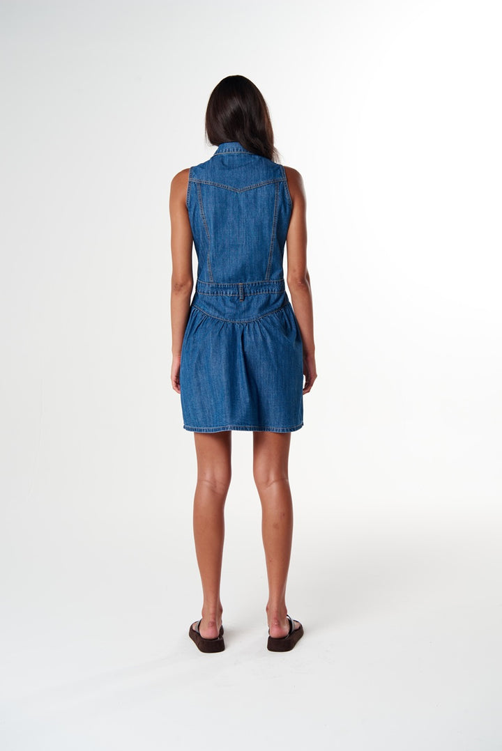 Worker Denim Dress | Light Wash Denim C1652