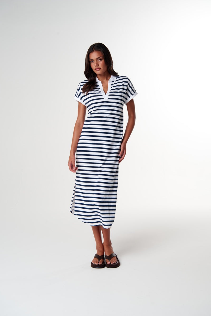 The Dreamer Polo Dress | White & Parisian C1656
