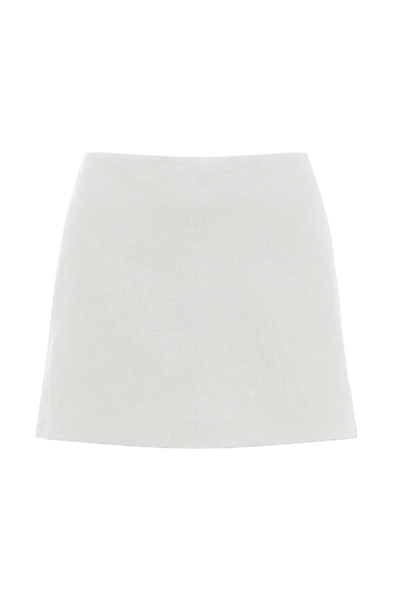 Carey Linen Skort | White