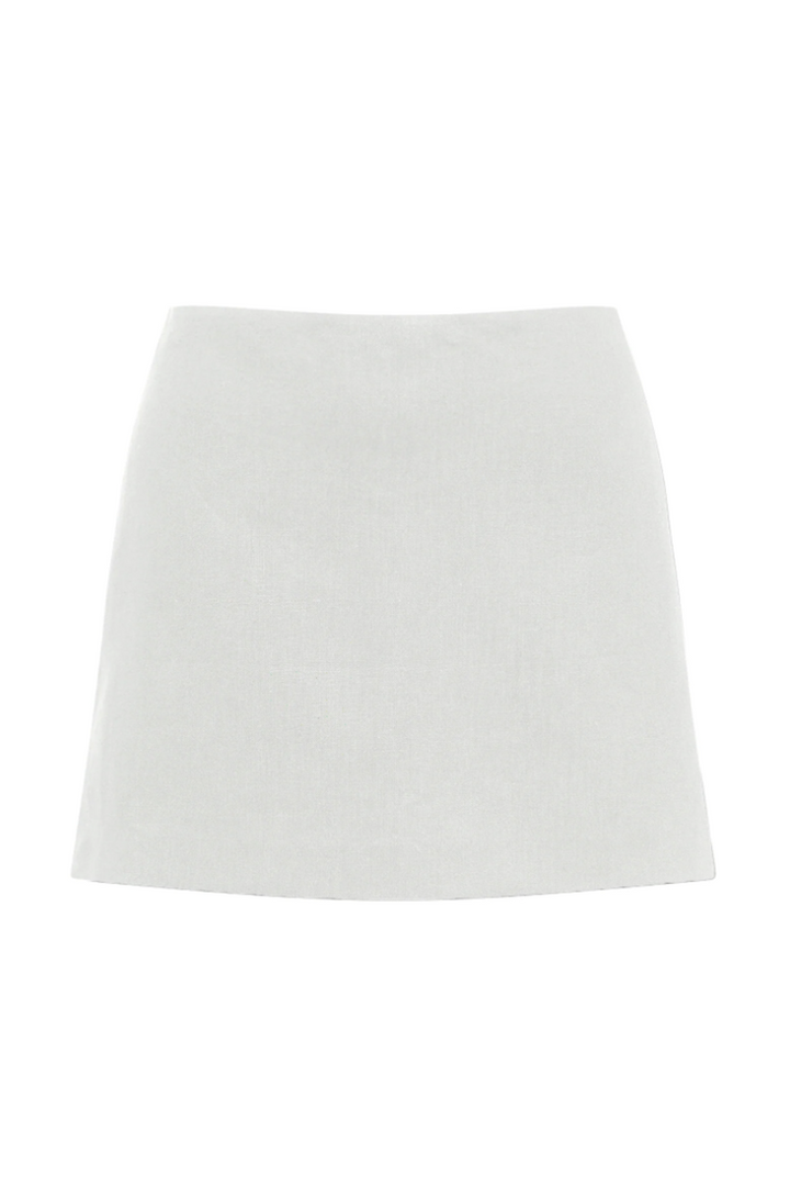 Carey Linen Skort | White