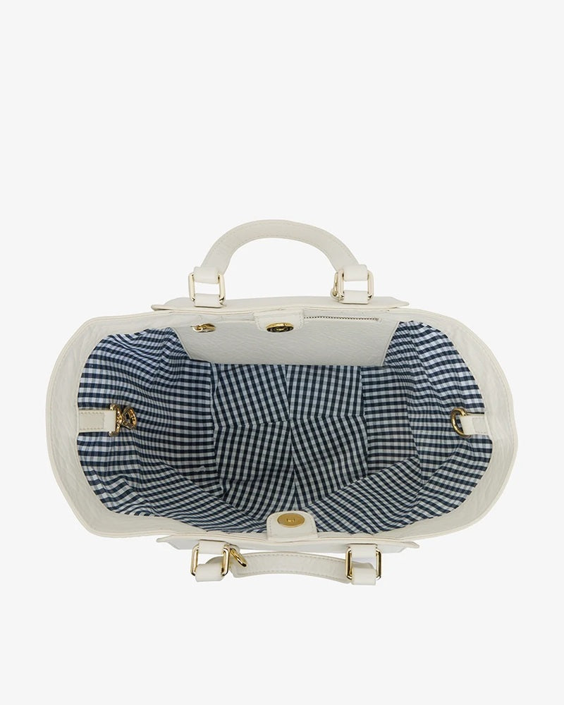 Carnegie Tote | Chalk & Natural Weave