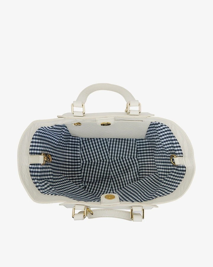 Carnegie Tote | Chalk & Natural Weave