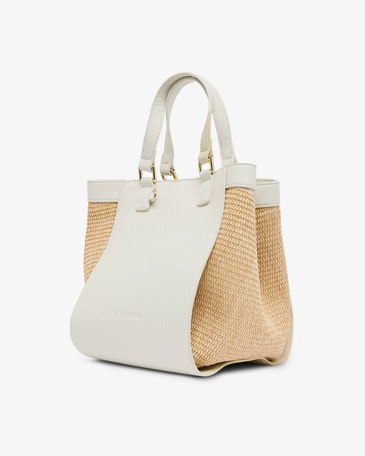 Carnegie Tote | Chalk & Natural Weave