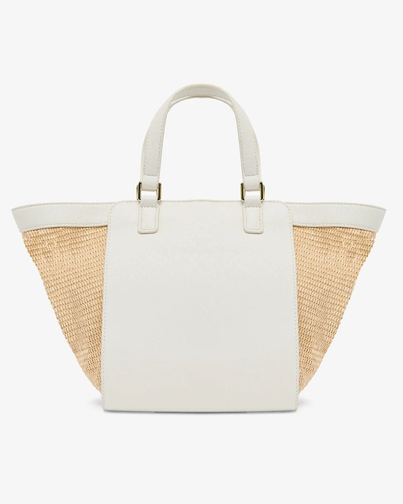 Carnegie Tote | Chalk & Natural Weave