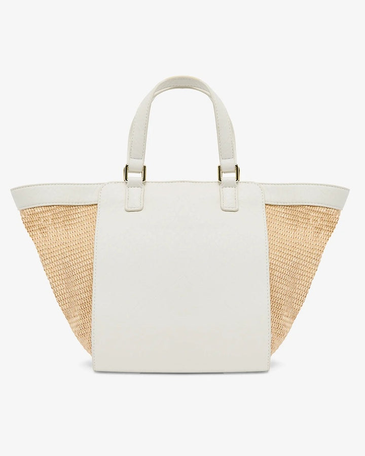 Carnegie Tote | Chalk & Natural Weave
