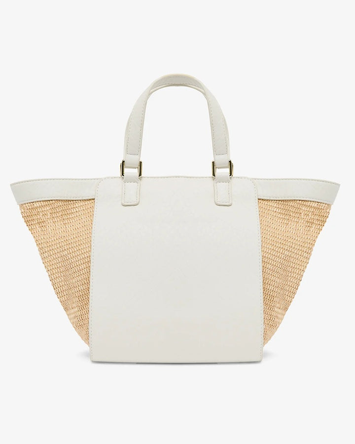 Carnegie Tote | Chalk & Natural Weave