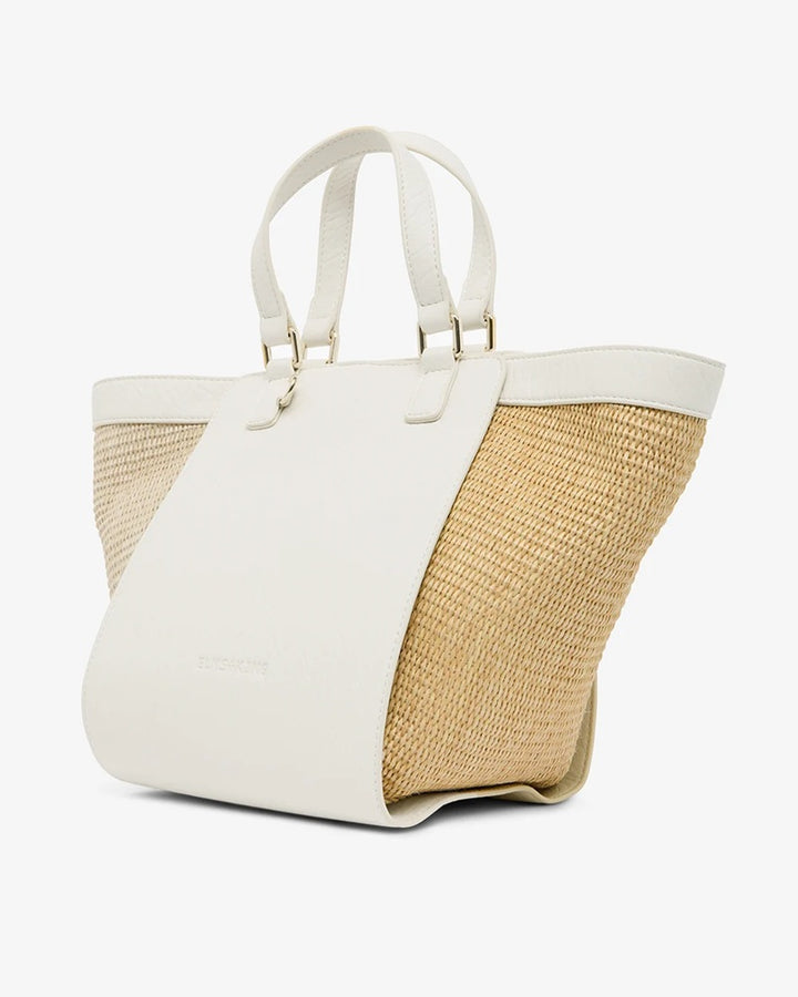 Carnegie Tote | Chalk & Natural Weave