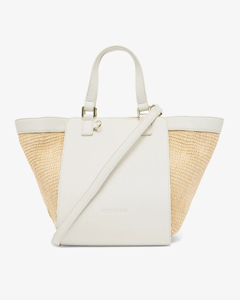 Carnegie Tote | Chalk & Natural Weave