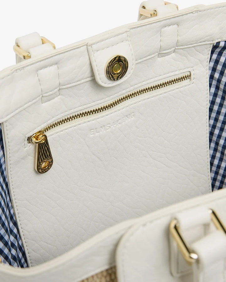 Carnegie Tote | Chalk & Natural Weave