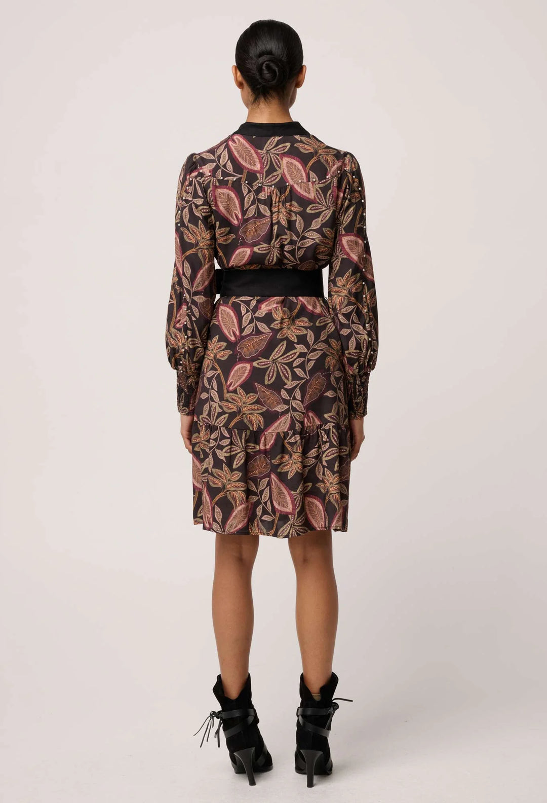 Cecilia Pearl Embellished Viscose Blend Dress | Dark Tropique